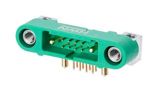 HARWIN G125-MH10805M4-1AD1ADP Pin Header, Black / Green, Wire-to-Board, 2 Rows, 10 Contacts, Through Hole, Gecko-MT G125