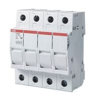 ABB 2CSM204723R1801 Fuse Holder, DIN Rail, 4 Fuses, 10.3mm x 38mm, 32 A, 600 V, Screw, E 90/32 Series