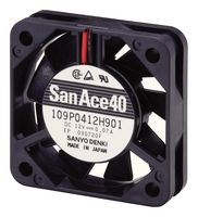 SANYO DENKI 109P0405H901 DC Axial Fan, 5 V, Square, 40 mm, 10 mm, Ball Bearing, 5.3 CFM