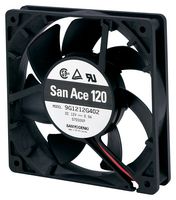 SANYO DENKI 9G1224G4D011 DC Axial Fan, 24 V, Square, 120 mm, 25 mm, Ball Bearing, 130 CFM