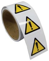 MULTICOMP PRO MP001254 Label, Self Adhesive, 50 mm, 50 mm, Vinyl, Warning Attention (ISO Symbol)