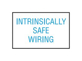 PANDUIT PLD-80 Safety Sign, Intrinsically Safe Wiring, Polyester, 1.5 ", 1 ", Blue on White