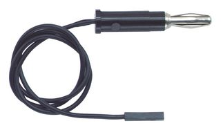 POMONA 4771-24-0 Test Patch Lead, 0.64mm Square Pin Socket, Banana Plug, 24 ", 610 mm, Black, 3 A