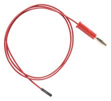 POMONA 4771-24-2 Test Patch Lead, 0.64mm Square Pin Socket, Banana Plug, 24 ", 610 mm, Red, 3 A