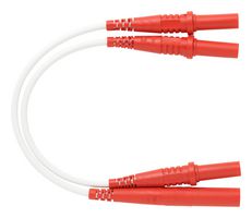 POMONA 73087-12-2 Test Lead Set, 4mm Banana Plug, Shrouded, 4mm Banana Plug, Shrouded, 1 kV, 10 A, Red, 305 mm