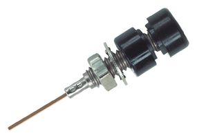 POMONA 4773-0 Test Connector, Tip Jack, 2mm Standard Tip Plug, 1.5 kV, 3 A, Black