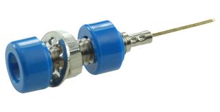POMONA 4773-6 Test Connector, Tip Jack, 2mm Standard Tip Plug, 1.5 kV, 3 A, Blue