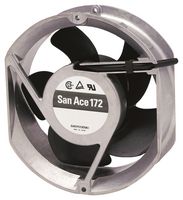 SANYO DENKI 109E5724C501 DC Axial Fan, 24 V, Rectangular with Rounded Ends, 172 mm, 51 mm, Ball Bearing, 350 CFM