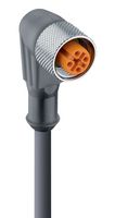 LUMBERG AUTOMATION RKWT/LED A 4-3-224/10 M Sensor Cable, 90° M12 Receptacle, Free End, 4 Positions, 10 m, 33 ft, RKWT Series