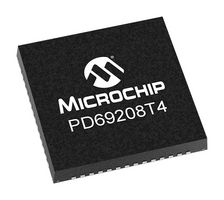 MICROCHIP PD69208T4ILQ-TR-LE POE IC, PSE Controller, 57 V Input, 8 MHz, 8 Channels, 95 W, -40 to 85 °C, QFN-EP-56