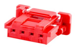 MOLEX 560123-0402 Connector Housing, Red, DuraClik 560123 Series, Receptacle, 4 Ways, 2 mm