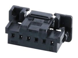 MOLEX 560123-0601 Connector Housing, Black, DuraClik 560123 Series, Receptacle, 6 Ways, 2 mm