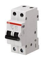 ABB 2CDS212001R0064 Thermal Circuit Breaker, SH200 Series, 6 A, 2 Pole, 400 V, DIN Rail