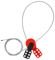 BRADY 145552 SAFLEX UNIVERSAL CABLE LOCKOUT, BLK/RED