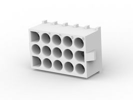 TE CONNECTIVITY - AMP 350765-4 PCB Receptacle, Wire-to-Board, 6.35 mm, 5 Rows, 15 Contacts, Through Hole Mount