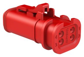 AMPHENOL SINE/TUCHEL AT06-4S-OMRED Automotive Connector Housing, AT Series, Plug, 4 Ways