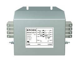 TDK B84144A0050R000 Power Line Filter, General Purpose, 440 VAC, 50 A, Three Phase, 1 Stage, Chassis Mount