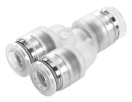 FESTO NPQP-Y-Q4-E-FD-P10 Pneumatic Fitting, Push-In Y-Fitting, 10 bar, 4 mm, PP (Polypropylene), NPQP