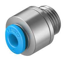 FESTO QSM-G1/8-4-I Pneumatic Fitting, Push-In Fitting, G1/8, 14 bar, 4 mm, Brass, QSM