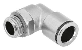 FESTO NPQH-L-M5-Q4-P10 Pneumatic Fitting, Push-In L-Fitting, M5, 20 bar, 4 mm, Brass, NPQH