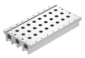 FESTO VABM-L1-18S-G38-8 Manifold Rail, 8 Outlet, G3/8, VABM Series, VUVG-S18 Solenoid/G1/4 In-Line Valves