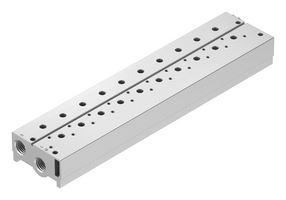 FESTO VABM-B10-25S-G38-10-P3 Manifold Block, 10 Outlet, G3/8, VABM Series, VUVS Solenoid Valves/VTUS Valve Manifold Assemblies