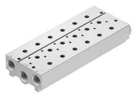 FESTO VABM-B10-30S-G12-6 Manifold Block, 6 Outlet, G1/2, VABM Series, VUVS Solenoid Valves/VTUS Valve Manifold Assemblies