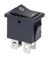 OMRON ELECTRONIC COMPONENTS A8L-21-11N2 BY OMI Rocker Switch, On-Off, DPST-NO, Non Illuminated, Panel Mount, Black, A8L Series
