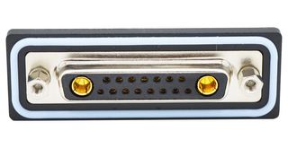 NORCOMP CDFR17W2213L411. Combination Layout D Sub Connector, IP67, NANOOK Series, DB-17W2, Receptacle, 17 Contacts