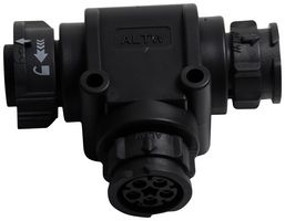 AMPHENOL LTW AB-DC-050505-HBH-TQ001 Connector Accessory, 5Pos, Plug to Plug, Receptacle, T Adaptor, Circular Connectors