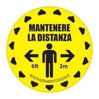 MULTICOMP PRO MP004464 Safety Sign, Coronavirus Social Distancing, Keep Your Distance - Stand Apart, Vinyl, 500 mm