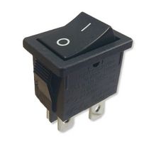 MULTICOMP PRO MP004686 Rocker Switch, On-Off, DPST-NO, Non Illuminated, Panel Mount, Black