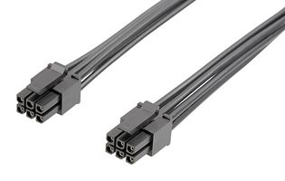 MOLEX 214755-2061 Cable Assembly, Micro-Fit 3.0 Receptacle to Micro-Fit 3.0 Receptacle, 6 Ways, 3 mm, 2 Row, 150 mm
