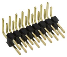 AMPHENOL COMMUNICATIONS SOLUTIONS 10129382-912004BLF Pin Header, Board-to-Board, 2.54 mm, 2 Rows, 12 Contacts, Through Hole Right Angle, FCI Econostik