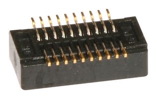 MOLEX 54102-0204 Mezzanine Connector, Receptacle, 0.5 mm, 2 Rows, 20 Contacts, Surface Mount, Phosphor Bronze