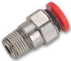 NORGREN C01250838 Pneumatic Fitting, Straight Adaptor, R3/8, 10 bar, 8 mm, PBT (Polybutylene Terephthalate)