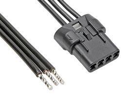 MOLEX 215311-1032 Cable Assembly, Mizu-P25 Receptacle to Free End, 3 Ways, 2.5 mm, 1 Row, 300 mm, 11.8 "