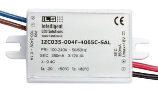 OSRAM IZC035-004F-4065C-SAL LED Driver, LED Lighting, 4 W, 12 VDC, 350 mA, Constant Current, 100 V