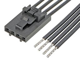 MOLEX 216271-1040 Cable Assembly, SL Receptacle to Free End, 4 Ways, 2.54 mm, 1 Row, 50 mm, 2 "