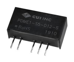 CUI PDME1-S5-D9-S Isolated Through Hole DC/DC Converter, ITE, SIP, 1:1, 1 W, 2 Output, 9 V