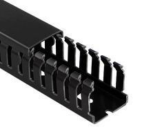 BETADUCT 10000000Y Trunking, Open Slot, 100 mm (H) x 100 mm (W) x 2 m (L), Black, PVC