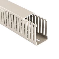 BETADUCT 10470033Y Trunking, Narrow Slot, 50 mm (H) x 37.5 mm (W) x 2 m (L), Grey, PVC
