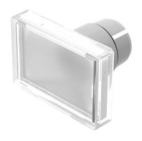 EAO 22-903.7 Lens, Illum, Plastic, Rectangular, Transparent, 22 Series