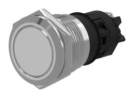 EAO 82-6152.1000 Vandal Resistant Switch, 82 Series, 22.3 mm, SPDT, Momentary, Round Flush, Natural