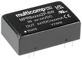 MULTICOMP PRO MPRB4805ZP-6W Isolated Through Hole DC/DC Converter, ITE, 4:1, 6 W, 1 Output, 5 V, 1.2 A