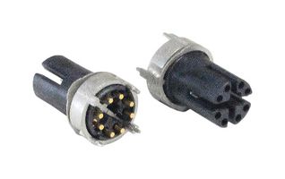 BULGIN LIMITED PXPLCP12SMF08XPC Sensor Connector, PXP Series, M12, Female, 8 Positions, PCB Socket, Straight Surface Mount