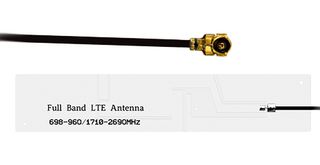 SIRETTA ECHO36/0.1M/IPEX/S/S/26 Antenna, Cellular / LTE, 698 MHZ to 2.7 GHz, 3 dB, Linear, Cable
