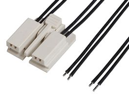 MOLEX 216331-1041 Cable Assembly, EdgeLock Receptacle to Free End, 4 Ways, 2 mm, 1 Row, 100 mm, 3.9 "