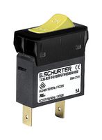 SCHURTER 3-128-198 Circuit Breaker, 1 Pole, 10 A, 32 VDC, TA36 Rocker Series, Panel Mount