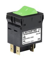 SCHURTER 3-128-216 Circuit Breaker, 2 Pole, 20 A, 60 VDC, TA36 Rocker Series, Panel Mount